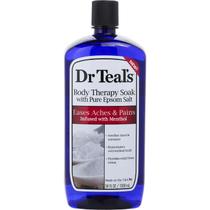 O banho espumante Dr. Teal's com sal de Epsom puro alivia dores e dor
