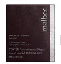 O boticário Malbec sabonete em barra 4x80g