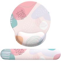 O conjunto de mouse pad oferece suporte ergonômico de espuma viscoelástica para pulso