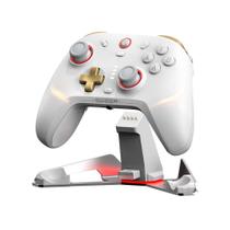 O controlador de PC GameSir Cyclone 2 Mag-Res TMR Sticks 1000 Hz Report Rate Hall e Micro 2 em 1 aciona iluminação RGB com base de carregamento para PC/Switch/iOS/Android (branco)