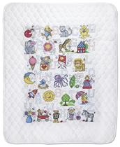 O design do kit de edredão de bebê Cross Stitch funciona Janlynn ABC Fun