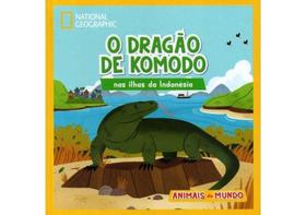 O dragão de komodo nas ilhas da indonésia