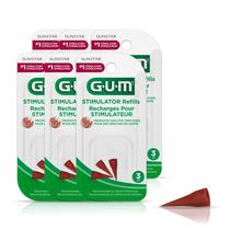 O estimulador GUM reabastece 3 pontas de borracha para alça permanente