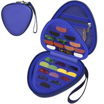 O estojo porta-palhetas de guitarra para guitarra elétrica acústica comporta mais de 39 pacotes, pacote variado, organizador de palhetas de baixo, bolsa de palhetas de guitarra com bolso de malha para outros acessórios - azul