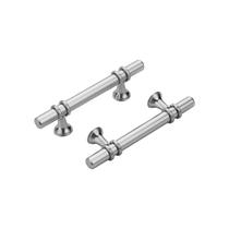 O gabinete puxa níquel escovado Haliwu, pacote com 10, 7,62 cm, orifício central