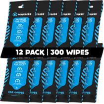 O interior do carro Wipes Fortress (25 ct x 12) para limpeza