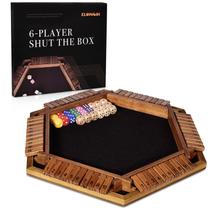 O jogo Shut The Box Dice ELONGDI foi atualizado para 1-6 jogadores com 24 dados O jogo Shut The Box Dice ELONGDI foi atualizado para 1-6 jogadores com 24 dados