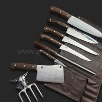 O Kit Gourmet Profissional SG com Suporte em Couro Legítimo