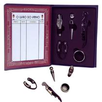 O Livro do Vinho Kit Completo Presente Pais Comemoração Festa Amigos Romântico Jantar Decoração Drink - 5 Peças O Livro do Vinho Kit Completo Presente Pais Comemoração Festa Amigos Romântico Jantar Decoração Drink - 5 Peças
