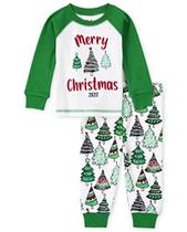 O lugar das crianças meninas bebê família combinando conjuntos de férias de Natal, Snug Fit 100% algodão, adulto, criança grande, criança, conjunto de pijama, alegre brilhante, 3-6 meses EUA