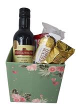 O Melhor Cachepot Com Choclolate + Mini Vinho Para Presente O Melhor Cachepot Com Choclolate + Mini Vinho Para Presente