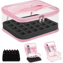 O organizador de esmaltes Beloving Clear contém 30 garrafas de PVC