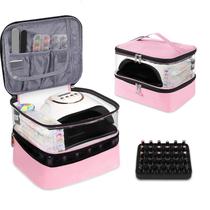 O organizador de esmaltes Beloving Double Layer contém 30 garrafas