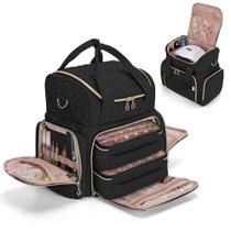 O organizador de esmaltes LUXJA contém 48 frascos com lâmpada de unhas