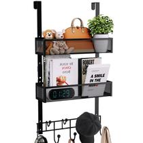 O organizador Over The Door Hooks é consumido com 9 ganchos para casacos e 2 cestos
