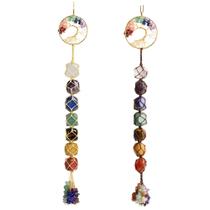 O ornamento suspenso é o conjunto de cristais curativos de 7 chakras