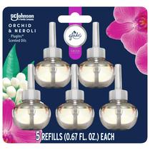 O purificador de ar Glade Plugins reabastece Orchid & Neroli, 99 ml, pacote com 5 O purificador de ar Glade Plugins reabastece Orchid & Neroli, 99 ml, pacote com 5