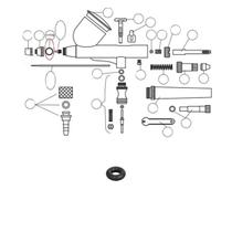 O-Ring Anel de Vedação do Bico Externo Para Aerógrafos ON60 Onetools O-Ring Anel de Vedação do Bico Externo Para Aerógrafos ON60 Onetools