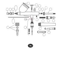 O-Ring Anel de Vedação do Botão Acionador Para Aerógrafos ON61 Onetools