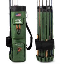 O saco de pesca KastKing Large 81L Storage contém 6 varas e bobinas