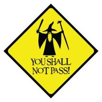 O senhor dos Anéis - Placa decorativa - you shall not pass - (20x28) cm