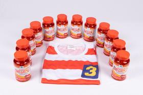 O super Omega 3 com um poderoso efeito anti inflamatorio kit com 12 frascos + Camisa