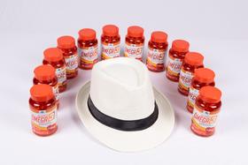 O super Omega 3 com um poderoso efeito anti inflamatorio kit com 12 frascos + Chapéu