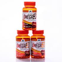 O super Omega 3 com um poderoso efeito anti inflamatorio kit com 3 frascos