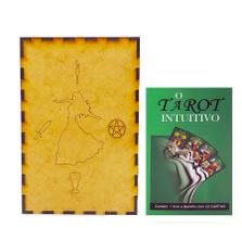 O Tarô Intuitivo 22 Cartas com Porta Tarô Madeira Mística - Flash