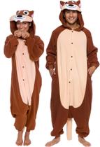 O traje funciona! macacão adulto Halloween Animal Chipmunk