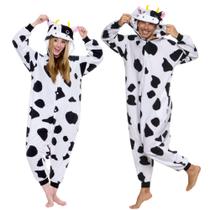 O traje funciona! Macacão adulto Halloween Animal Cow Unissex