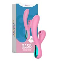 Oasis Vibrador de Ponto G com Sugador de Clitóris Linha Vibra Collors