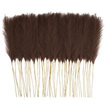 Obbsie artificial com decoração de capim-dos-pampas, 50 unidades, 55 cm, marrom