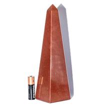 Obelisco de Quartzo Vermelho Natural - Lapidação Manual - 19cm - 680g