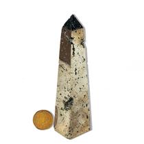 Obelisco Pirita Peruana Lapidado Média 110g 9 a 11cm Tipo B Obelisco Pirita Peruana Lapidado Média 110g 9 a 11cm Tipo B