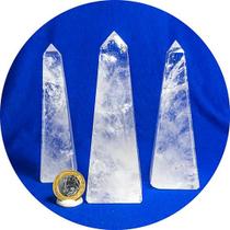 Obelisco Quartzo Cristal Pedra Natural 18 a 20 cm 400 a 600g - Tipo B