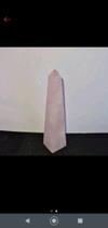 Obelisco quartzo rosa 15 cm de altura e 4 de largura