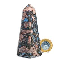Obelisco Riolita Rosa Natural Lapidação Manual 9 a 10cm