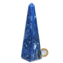Obelisco Sodalita Azul Pedra Natural 16cm 383g 142067 - CristaisdeCurvelo