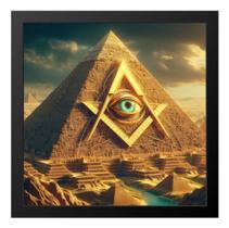 Obra De Arte Piramide De Gizé Com O Simbolo Mistico Maçon Obra De Arte Piramide De Gizé Com O Simbolo Mistico Maçon