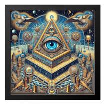Obra De Arte Única E Enigmática Olho Que Tudo Vê Maçon 33x33