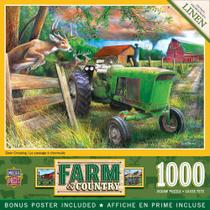 Obras-primas do quebra-cabeça Deer Crossing 1000 peças