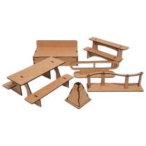 Obstáculos para Pista Skate de Dedo Fingerboard Radical Mdf Madeira