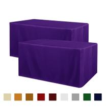 Obstal de toalha de mesa para mesas retangulares de 4 pés roxo x2 Obstal de toalha de mesa para mesas retangulares de 4 pés roxo x2