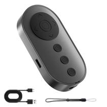 Obturador remoto de câmera Bluetooth com zoom e interruptor de câmera frontal/traseira para fotos e vlogs, rolagem de vídeo sem fio para smartphones iOS e Android, clicker remoto de celular para Tiktok Obturador remoto de câmera Bluetooth com zoom e interruptor de câmera frontal/traseira para fotos e vlogs, rolagem de vídeo sem fio para smartphones iOS e Android, clicker remoto de celular para Tiktok