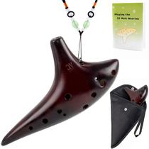Ocarina AKLOT 12 Furos Dó Alto C Cerâmica com Bolsa Ocarina AKLOT 12 Furos Dó Alto C Cerâmica com Bolsa