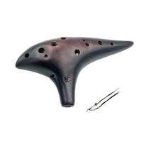 Ocarina De Cerâmica De 12 Tons Alto C Com Livro De Músicas E Bolsa De Transporte Para Instrumento