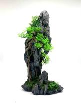 Ocean tech enfeite de resina rocha bonsai 18cm - un