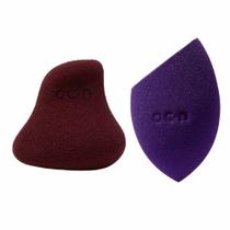 Océane Kit - Esponja de Maquiagem My Blend Marsala + Esponja de Maquiagem Flat Blend Roxa