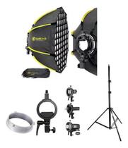 Octabox Greika Gkh45 Bowens Adapt Godox S2 Grid Tripé